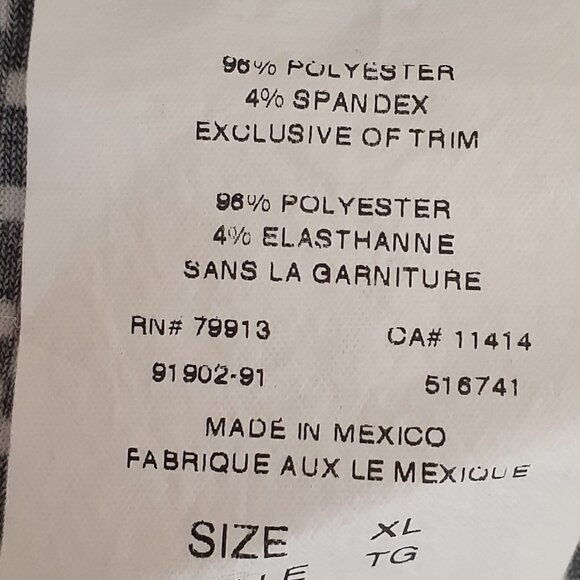 Motherhood MATERNITY Black/White Chevron Jersey Knit Tunic; Low V-Neck; Size XL - Picture 4 of 5